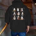 Ghost Music Teacher Halloween Musician Costume Men Zip Up Hoodie Back Print, funny gift