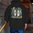 Ghost Plant Library Halloween Reading Books Teacher Vintage Men Zip Up Hoodie Back Print, funny gift