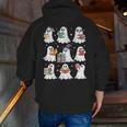 Ghost Reading Teacher Halloween Costume Librarian Book Lover Men Zip Up Hoodie Back Print, funny gift Ghost Reading Teacher Halloween Costume Librarian Book Lover Men Zip Up Hoodie Back Print, funny gift