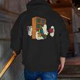 Ghosts Reading Books Teacher Halloween Librarian Boooks Men Zip Up Hoodie Back Print, funny gift