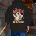 Groovy Faboolous Spooky Music Teacher Halloween Men Women Men Zip Up Hoodie Back Print, Groovy Teacher Hoodies, funny gift
