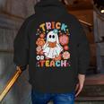 Groovy Halloween Trick Or Teach Retro Floral Ghost Teacher For Men Women Kids Men Zip Up Hoodie Back Print, Groovy Teacher Hoodies, funny gift Groovy Halloween Trick Or Teach Retro Floral Ghost Teacher For Men Women Kids Men Zip Up Hoodie Back Print, Groovy Teacher Hoodies, funny gift