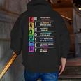 Growth Mindset Positive Motivational Classroom Teacher Learn Men Zip Up Hoodie Back Print, funny gift