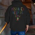 Growth Mindset Shirt For Teacher Mistakes Help Us Grow Men Zip Up Hoodie Back Print, funny gift Growth Mindset Shirt For Teacher Mistakes Help Us Grow Men Zip Up Hoodie Back Print, funny gift
