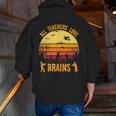 Halloween Costume Teacher Love Brains Zombie Men Zip Up Hoodie Back Print, funny gift Halloween Costume Teacher Love Brains Zombie Men Zip Up Hoodie Back Print, funny gift