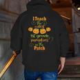 Halloween Cutest Pumpkins First Grade Teacher Men Zip Up Hoodie Back Print, First Grade Teacher Hoodies, funny gift