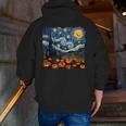 Halloween Pumpkin Starry Night Van Gogh Art Teacher Men Zip Up Hoodie Back Print, funny gift Halloween Pumpkin Starry Night Van Gogh Art Teacher Men Zip Up Hoodie Back Print, funny gift