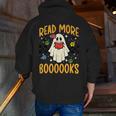 Halloween Read More Books Retro Costume Teacher Women Girls Men Zip Up Hoodie Back Print, funny gift