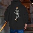 Halloween Skeleton Tap Dance Ballet Dance Teacher Men Zip Up Hoodie Back Print, funny gift