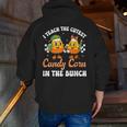 Halloween Teacher Cutest Candy Corn Groovy Spooky Teachers Men Zip Up Hoodie Back Print, Groovy Teacher Hoodies, funny gift