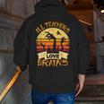 Halloween Teacher Shirt All Teachers Love Brains Halloween Men Women Men Zip Up Hoodie Back Print, funny gift