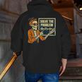 Halloween Teacher Six Seven Meme 6 7 Skeleton Spooky Costume Men Zip Up Hoodie Back Print, funny gift