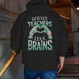 Halloween Teacher Tshirts Science Teachers Love Brains Men Zip Up Hoodie Back Print, Science Teacher Hoodies, funny gift