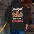Hangin With My Cookies Gingerbread Man Xmas Teacher Men Zip Up Hoodie Back Print, funny gift Hangin With My Cookies Gingerbread Man Xmas Teacher Men Zip Up Hoodie Back Print, funny gift