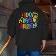 Happy 100th Day Of School 100 Days Brighter Girls Teacher Men Zip Up Hoodie Back Print, funny gift Happy 100th Day Of School 100 Days Brighter Girls Teacher Men Zip Up Hoodie Back Print, funny gift