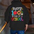 Happy 100th Day Of School Teachers 100 Days Of School Kids Men Zip Up Hoodie Back Print, funny gift Happy 100th Day Of School Teachers 100 Days Of School Kids Men Zip Up Hoodie Back Print, funny gift