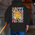 Happy Fri-Yay Groovy Teacher Friday Weekend Fri Yay Men Zip Up Hoodie Back Print, Groovy Teacher Hoodies, funny gift