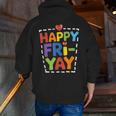Happy Fri-Yay Teacher Life Weekend Pun Happy Friday Men Zip Up Hoodie Back Print, funny gift Happy Fri-Yay Teacher Life Weekend Pun Happy Friday Men Zip Up Hoodie Back Print, funny gift