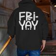 Happy Friyay Teacher Shirt Cute Teacher Fashion Fri-Yay Men Zip Up Hoodie Back Print, funny gift