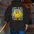 Happy To See Your Face Hippie Smile Back To School Teachers Men Zip Up Hoodie Back Print, funny gift