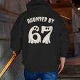 Haunted By 67 Teacher Halloween 6 7 Shirt Men Zip Up Hoodie Back Print, funny gift
