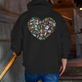 Heart Shape Art Teacher And Painting Sketching Artist Men Zip Up Hoodie Back Print, funny gift Heart Shape Art Teacher And Painting Sketching Artist Men Zip Up Hoodie Back Print, funny gift