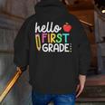 Hello First Grade Team 1st Grade Back To School Teacher Kids Men Zip Up Hoodie Back Print, First Grade Teacher Hoodies, funny gift Hello First Grade Team 1st Grade Back To School Teacher Kids Men Zip Up Hoodie Back Print, First Grade Teacher Hoodies, funny gift