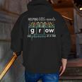 Helping Little Minds Grow One Phoneme At A Time Teacher Men Zip Up Hoodie Back Print, funny gift