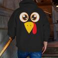 Hilarious Turkey Halloween Thanksgiving Teacher Nurse Men Zip Up Hoodie Back Print, funny gift Hilarious Turkey Halloween Thanksgiving Teacher Nurse Men Zip Up Hoodie Back Print, funny gift