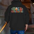 Hola Estudiantes Spanish Teacher Men Zip Up Hoodie Back Print, funny gift Hola Estudiantes Spanish Teacher Men Zip Up Hoodie Back Print, funny gift