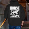 Horse Riding Teacher Rider Lover Equestrian Men Women Kids Men Zip Up Hoodie Back Print, funny gift