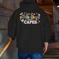 Hot All Superheroes Wear Capes Cute Teacher End Of School Men Zip Up Hoodie Back Print, funny gift Hot All Superheroes Wear Capes Cute Teacher End Of School Men Zip Up Hoodie Back Print, funny gift