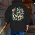 House Of Courage Flowers RCA School Teacher Student Tee Men Zip Up Hoodie Back Print, funny gift House Of Courage Flowers RCA School Teacher Student Tee Men Zip Up Hoodie Back Print, funny gift