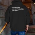 Hyphenated Irony Joke English Grammar Teachers Gag Men Zip Up Hoodie Back Print, English Teacher Hoodies, funny gift