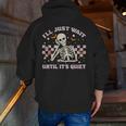 I'Ll Just Wait Until It's Quiet Skeleton Teacher Men Zip Up Hoodie Back Print, funny gift