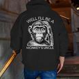 Well I'Ll Be a Monkey's Uncle Teacher And Student Men Zip Up Hoodie Back Print, funny gift