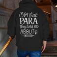 I'm That Paraprofessional They Told You About Retro Teacher Men Zip Up Hoodie Back Print, funny gift
