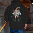 I'm The Science Teacher Elf Family Matching Group Christmas Men Zip Up Hoodie Back Print, Science Teacher Hoodies, funny gift