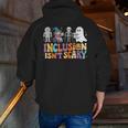Inclusion Isn't Scary SLP Halloween Sped Teacher Men Zip Up Hoodie Back Print, funny gift