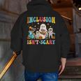 Inclusion Isn't Scary SLP Halloween Sped Teacher Therapy Men Zip Up Hoodie Back Print, funny gift