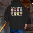 Inclusion Is My Jam And I'm Here To Spread It Sped Teacher Men Zip Up Hoodie Back Print, funny gift Inclusion Is My Jam And I'm Here To Spread It Sped Teacher Men Zip Up Hoodie Back Print, funny gift