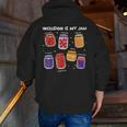 Inclusion Is My Jam Special Education Teacher Para Autism Men Zip Up Hoodie Back Print, funny gift