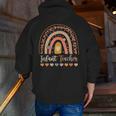 Infant Teacher Leopard Boho Rainbow Appreciation Men Zip Up Hoodie Back Print, funny gift Infant Teacher Leopard Boho Rainbow Appreciation Men Zip Up Hoodie Back Print, funny gift