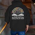 Intervention Teacher Reading Intervention Men Zip Up Hoodie Back Print, funny gift Intervention Teacher Reading Intervention Men Zip Up Hoodie Back Print, funny gift