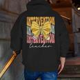 Interventionist Teacher Groovy Coquette Bow Back To School Men Zip Up Hoodie Back Print, Groovy Teacher Hoodies, funny gift