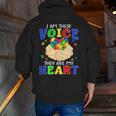 I Am Their Voice They Are My Heart Autism Awareness Teacher Men Zip Up Hoodie Back Print, funny gift I Am Their Voice They Are My Heart Autism Awareness Teacher Men Zip Up Hoodie Back Print, funny gift