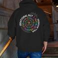 Irrational But Well Rounded Pi Day Math Teacher Student Geek Men Zip Up Hoodie Back Print, funny gift