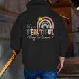 It's A Beautiful Day To Learn Cute Rainbow Boho Teacher Men Zip Up Hoodie Back Print, funny gift It's A Beautiful Day To Learn Cute Rainbow Boho Teacher Men Zip Up Hoodie Back Print, funny gift