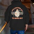 It's A Bootiful Day To Make Art Halloween Art Teacher Men Zip Up Hoodie Back Print, funny gift