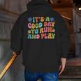 Its A Good Day To Run And Play PE Teacher Physical Education Men Zip Up Hoodie Back Print, Pe Teacher Hoodies, funny gift